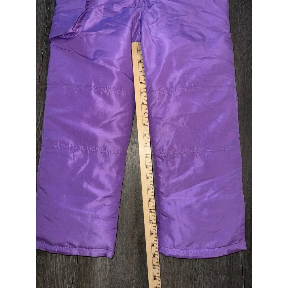 London Fog Snow Bib Girls Size 7-8 Purple